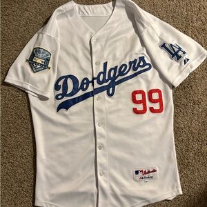 Authentic Dodgers Manny Ramirez 50th anniversary edition jersey.